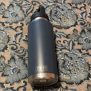 Yeti Blue and Silver Water Bottle